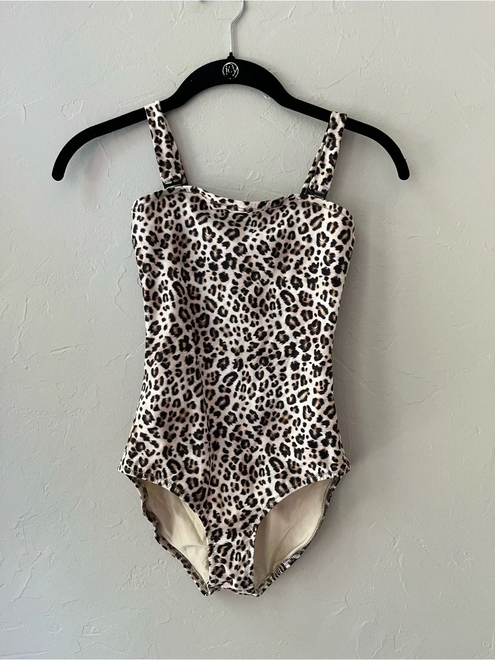SKIMS Leopard Print Strapless One-Piece Swimsuit - Tan & Black